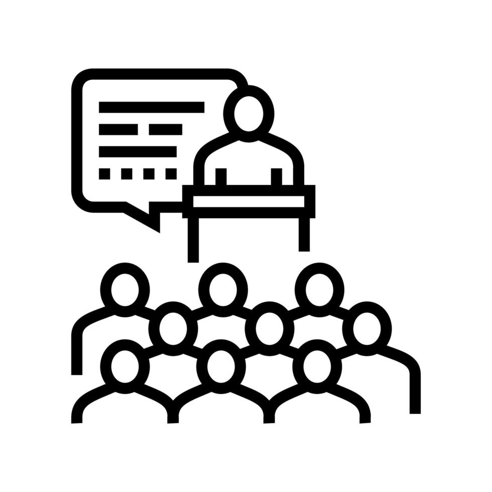 parents meeting line icon vector illustration