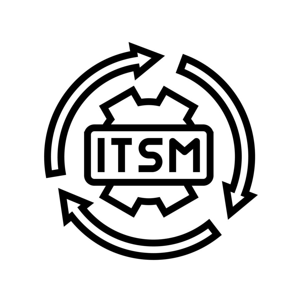 it service management line icon vector illustration