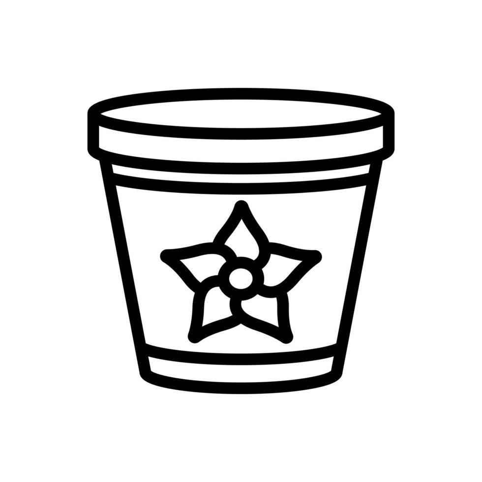 vanilla container icon vector outline illustration