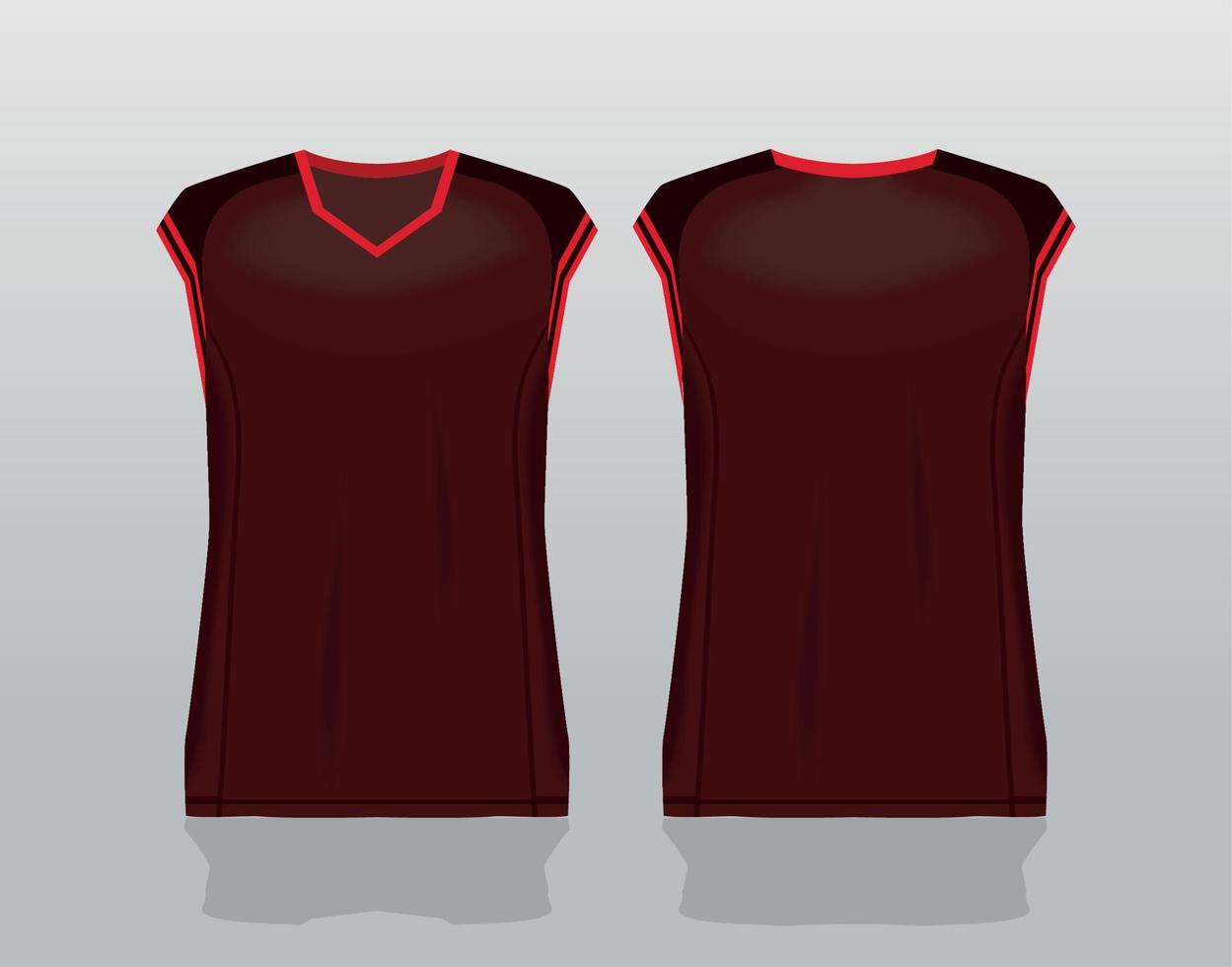 sleeveless yerseys front and bag vector