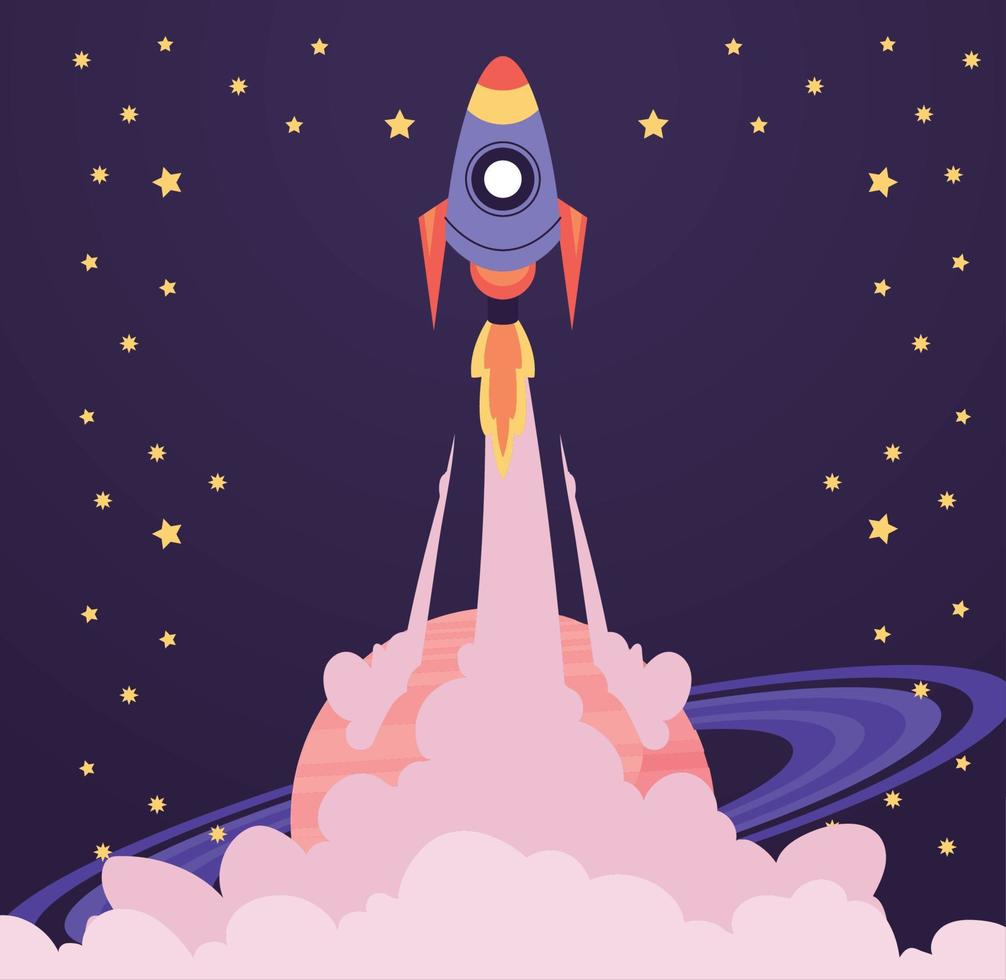 space rocket launcher vector