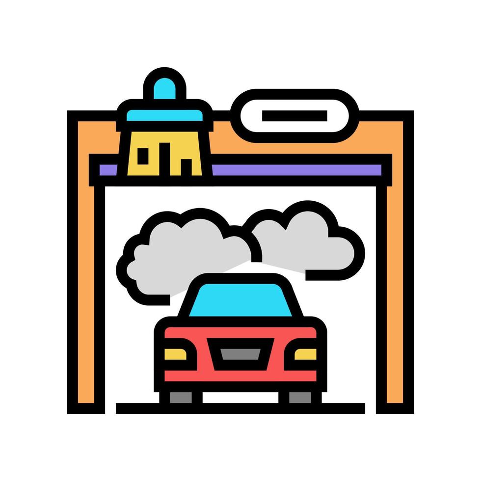 Ilustración de vector de icono de color de servicios de pintura de coche