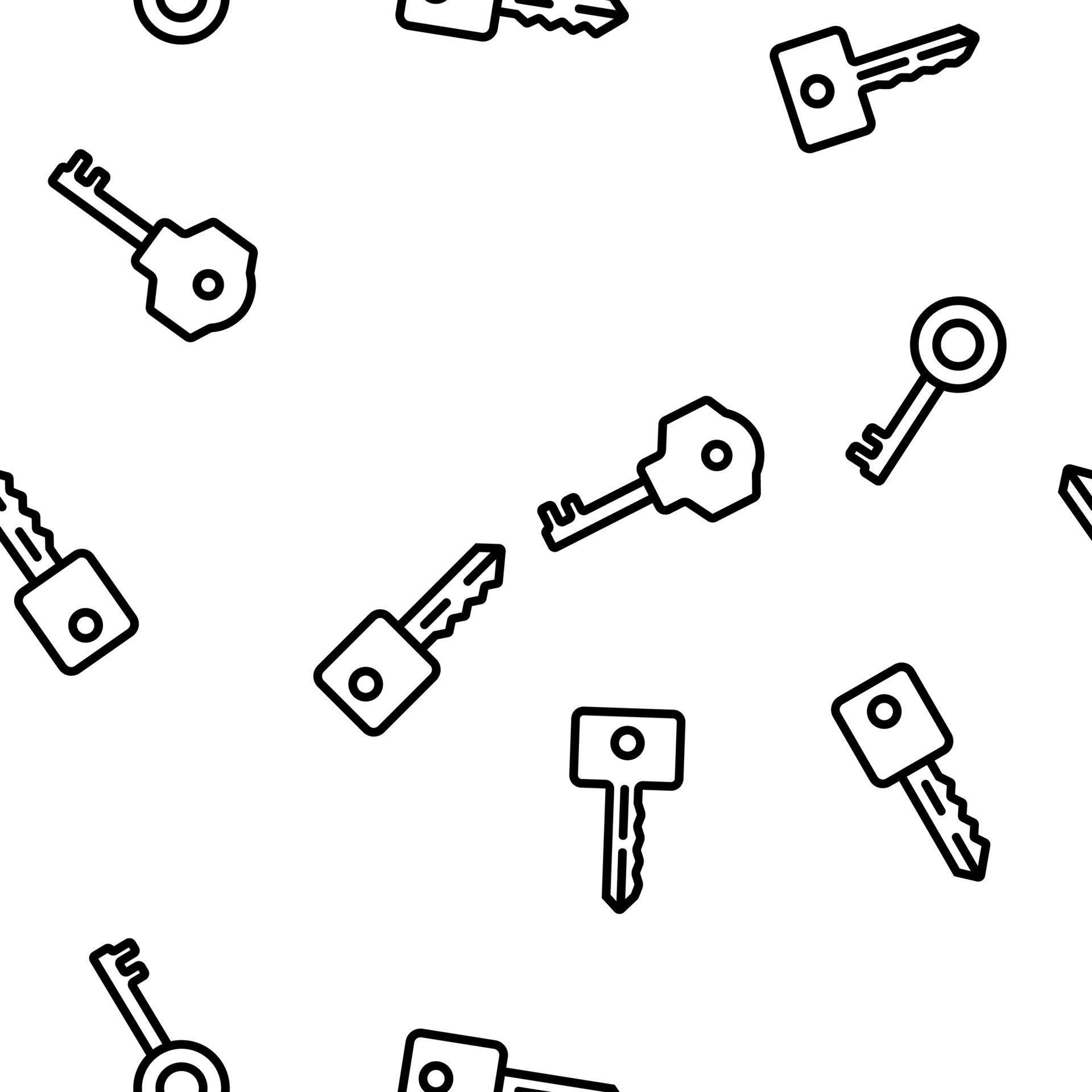 Key Vector Seamless Pattern 10312778 Vector Art at Vecteezy