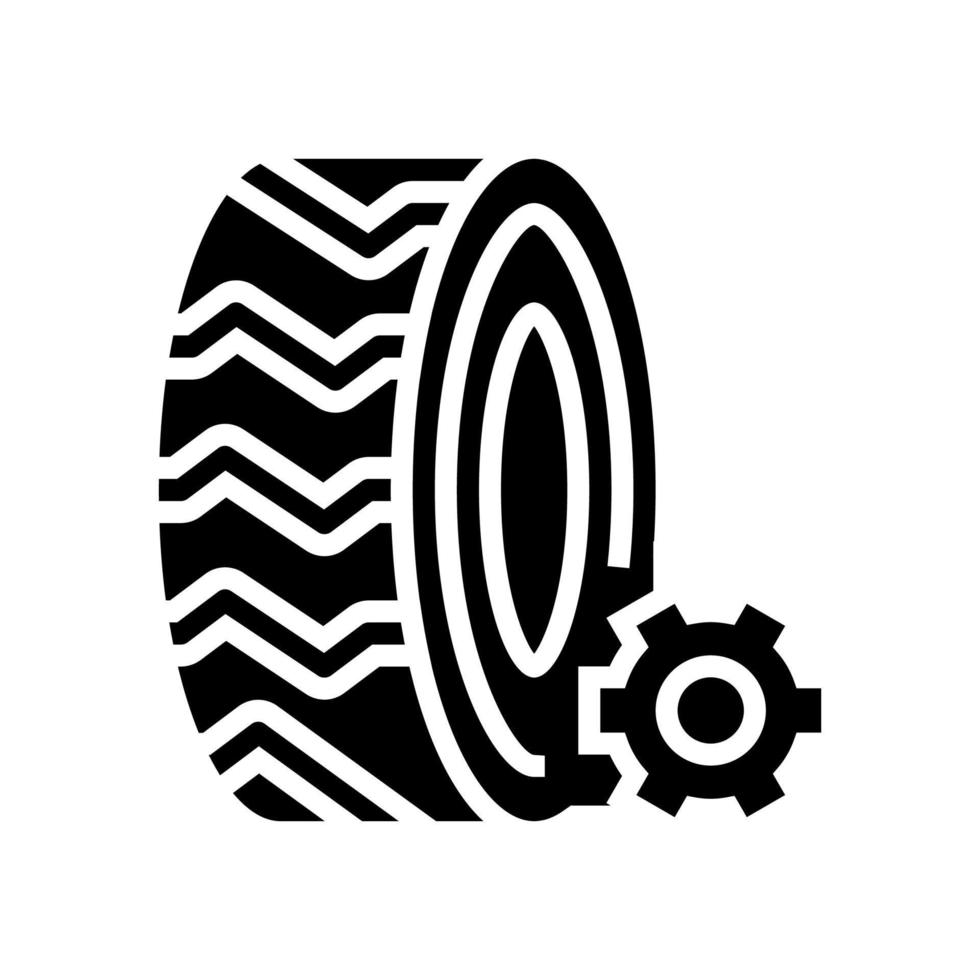 industrial tires glyph icon vector illustration