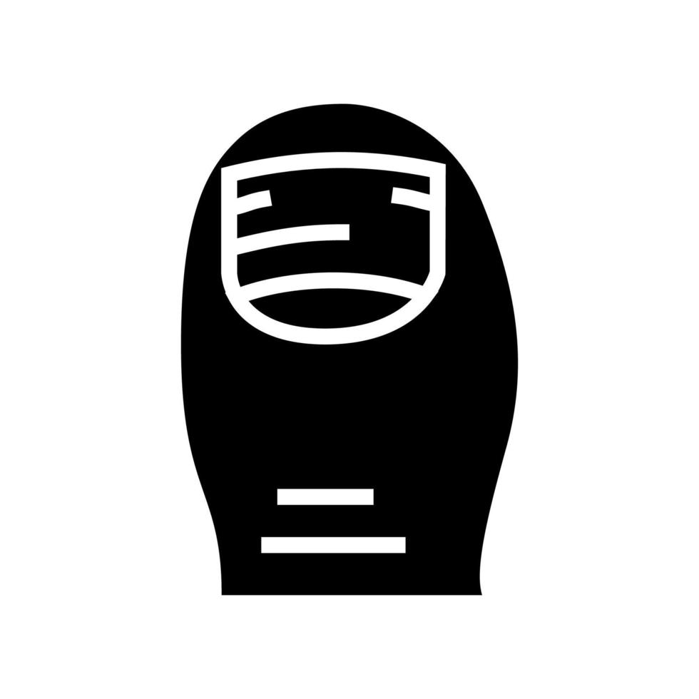 psoriasis nail disease glyph icon vector illustration