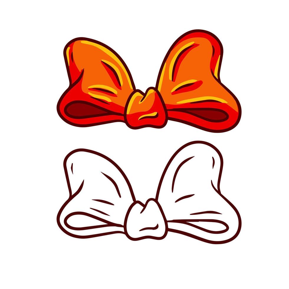 Red bow. Clothing decoration vector