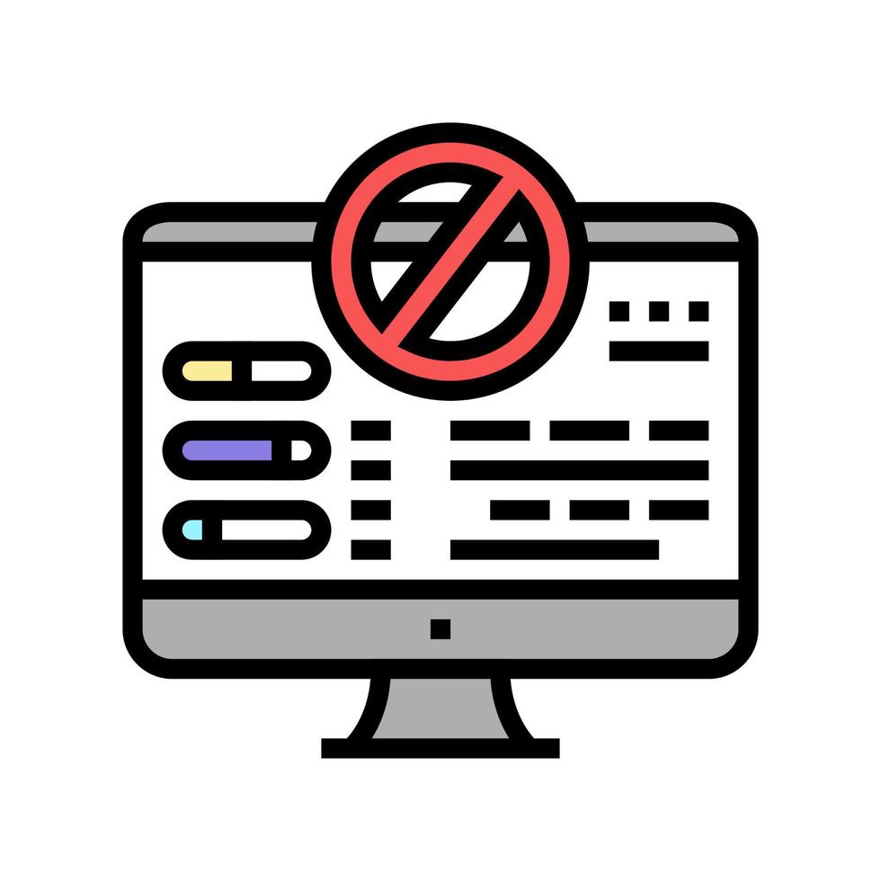 fixing computer errors color icon vector illustration