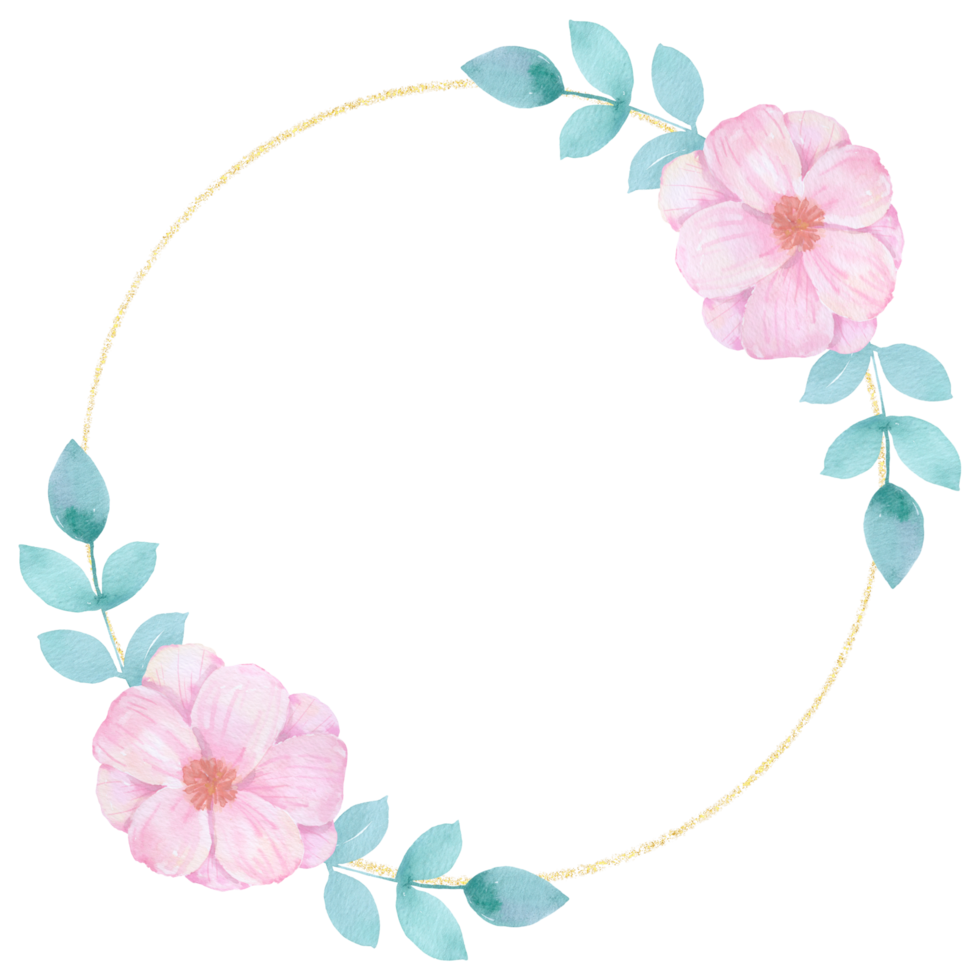 Flower wreath watercolor png