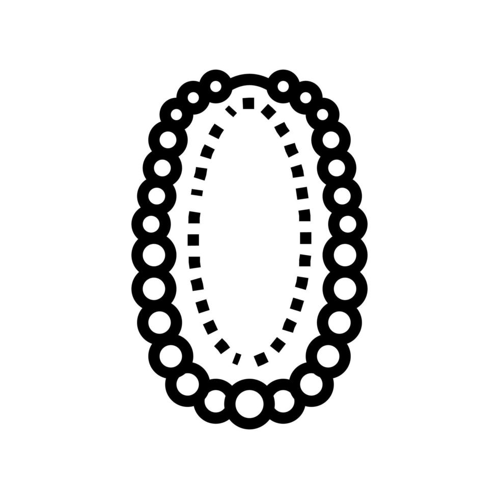 Ilustración de vector de icono de línea de joyería de cuentas
