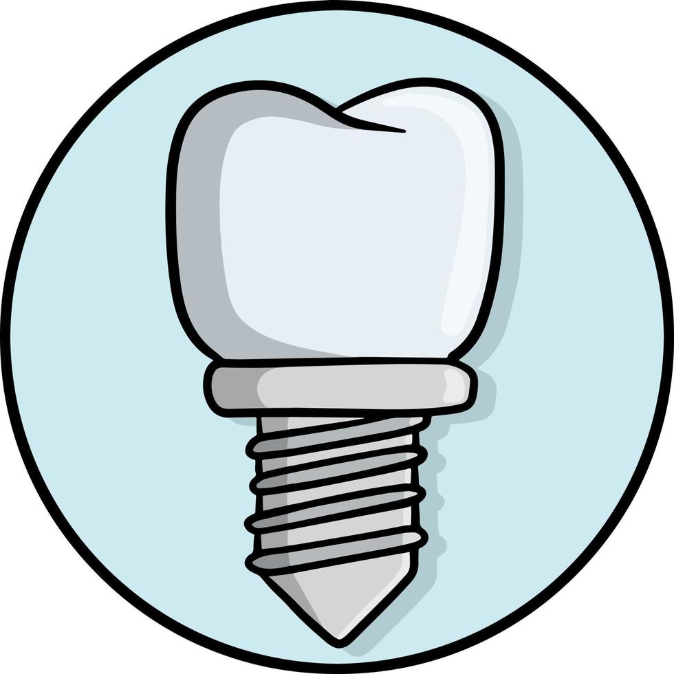 Tooth pin. White Dentist element. Dental care and implant. 10313091