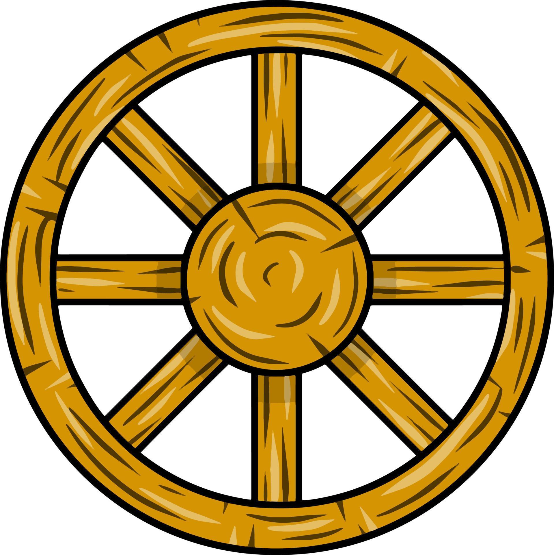 Old wooden cart wheels. 10313180 Vector Art at Vecteezy