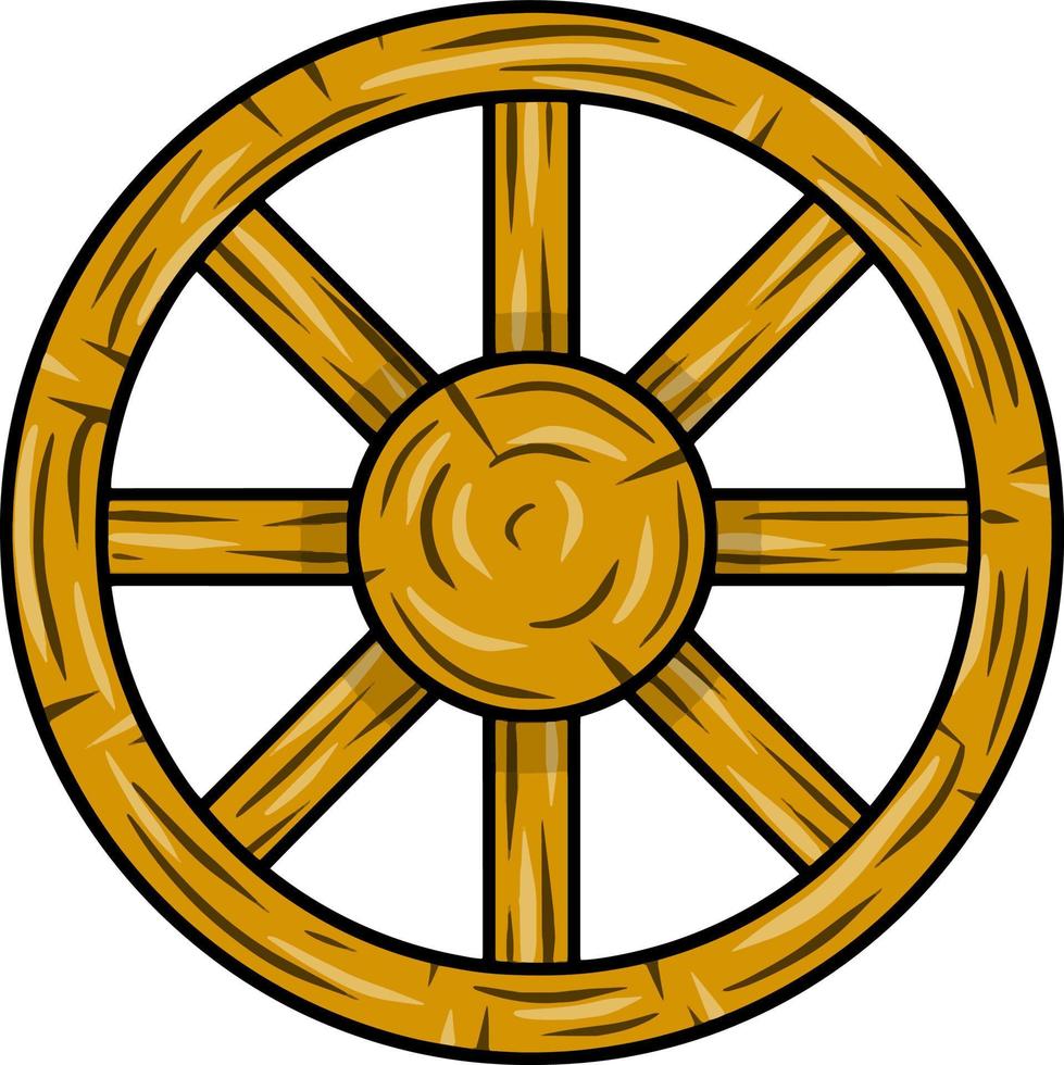 Old wooden cart wheels. 10313180 Vector Art at Vecteezy