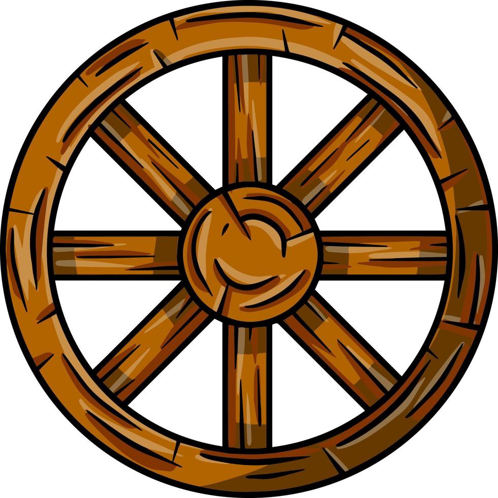 Old wooden cart wheels. 10313188 Vector Art at Vecteezy