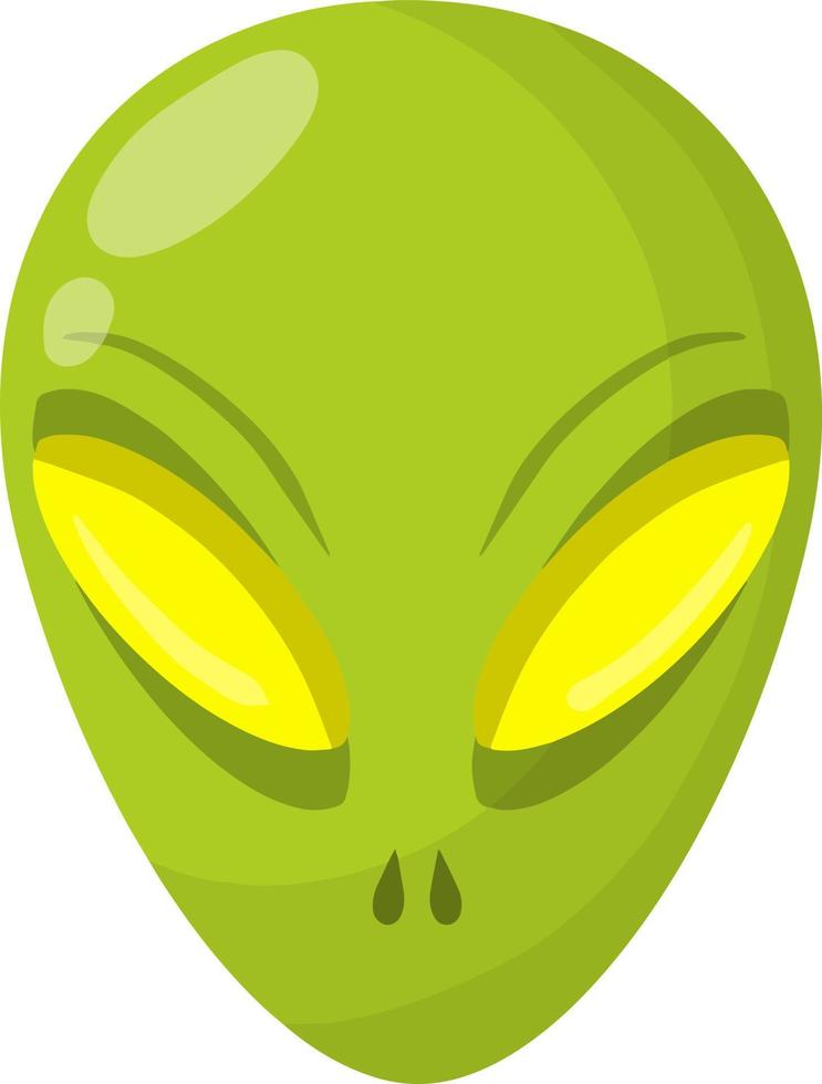 Alien. Extraterrestrial monster with green head vector