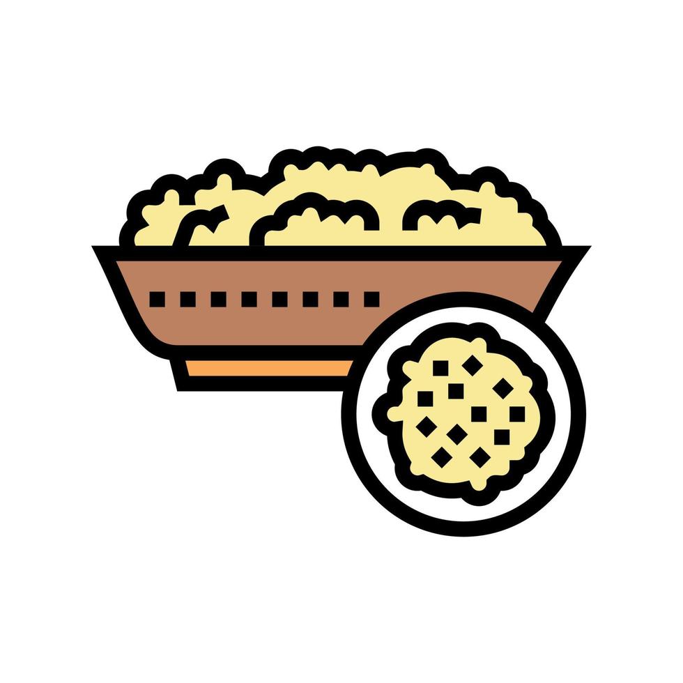 semolina groat color icon vector illustration