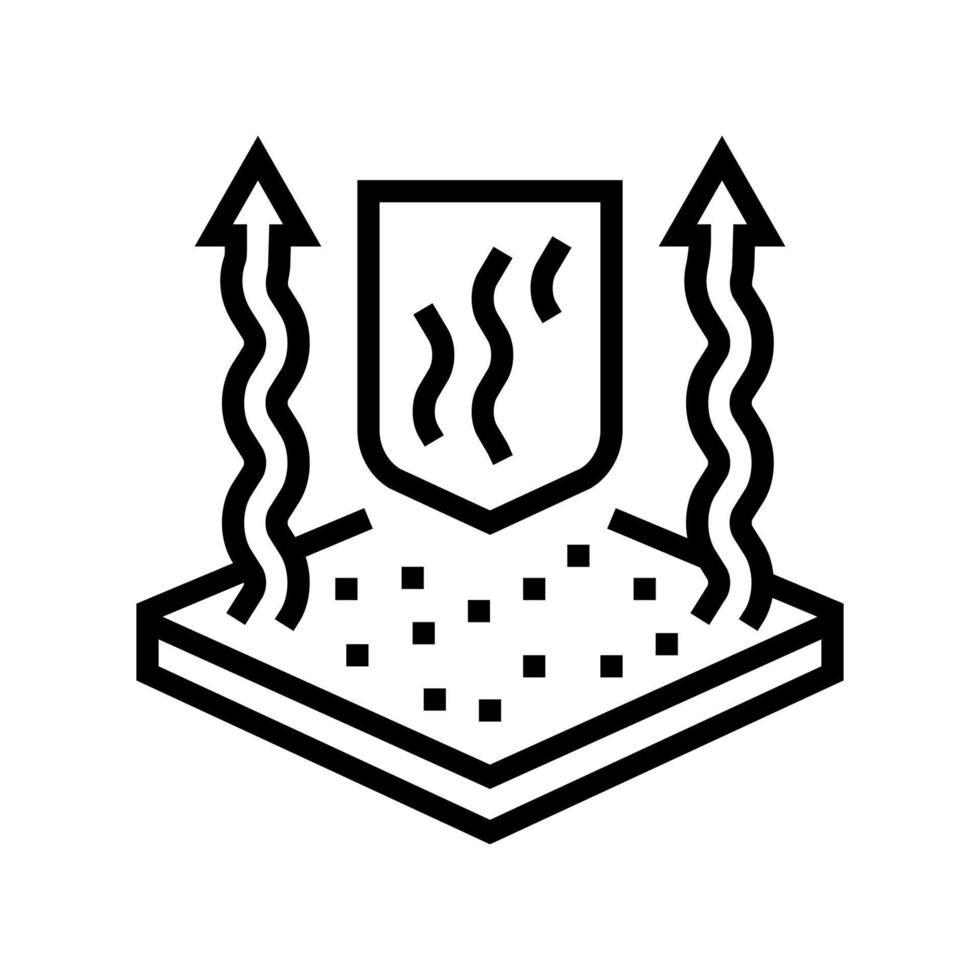breathable fabric line icon vector illustration