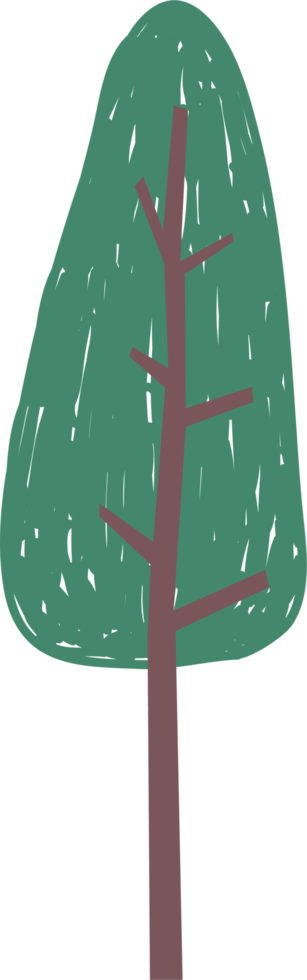 árbol, caricatura, garabato png