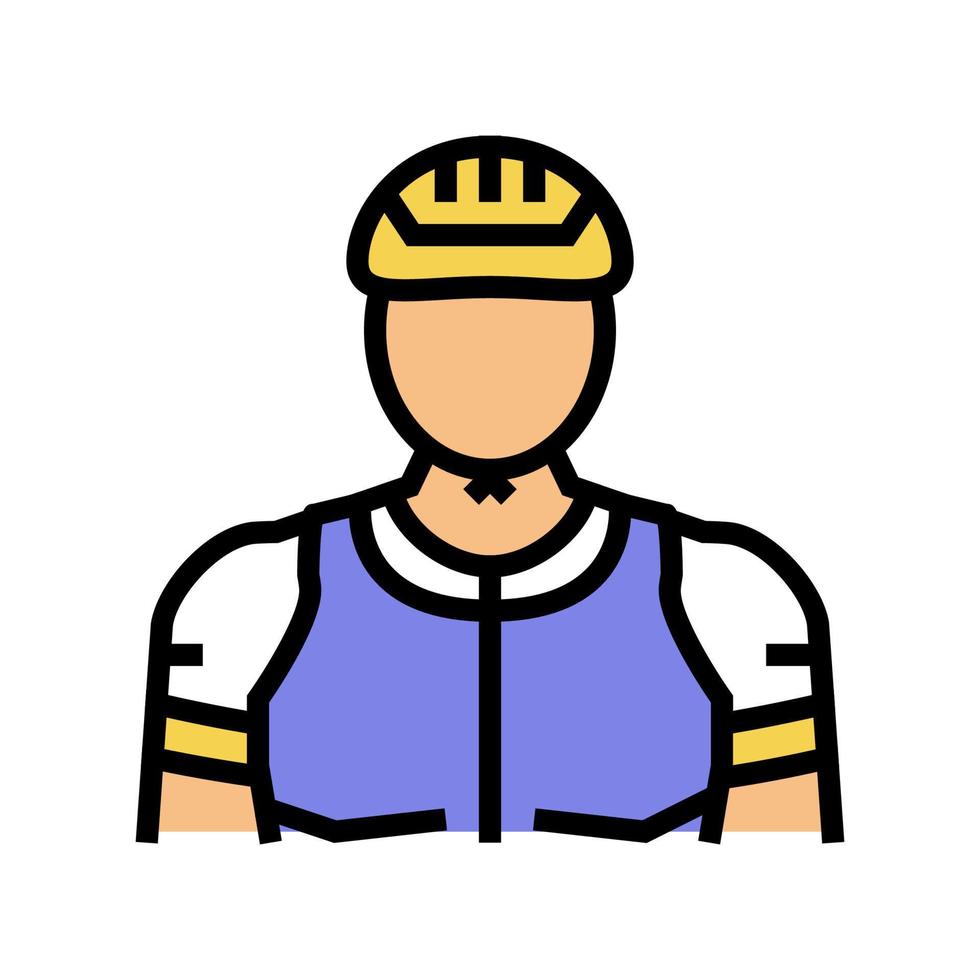 ciclista masculino color icono vector ilustración