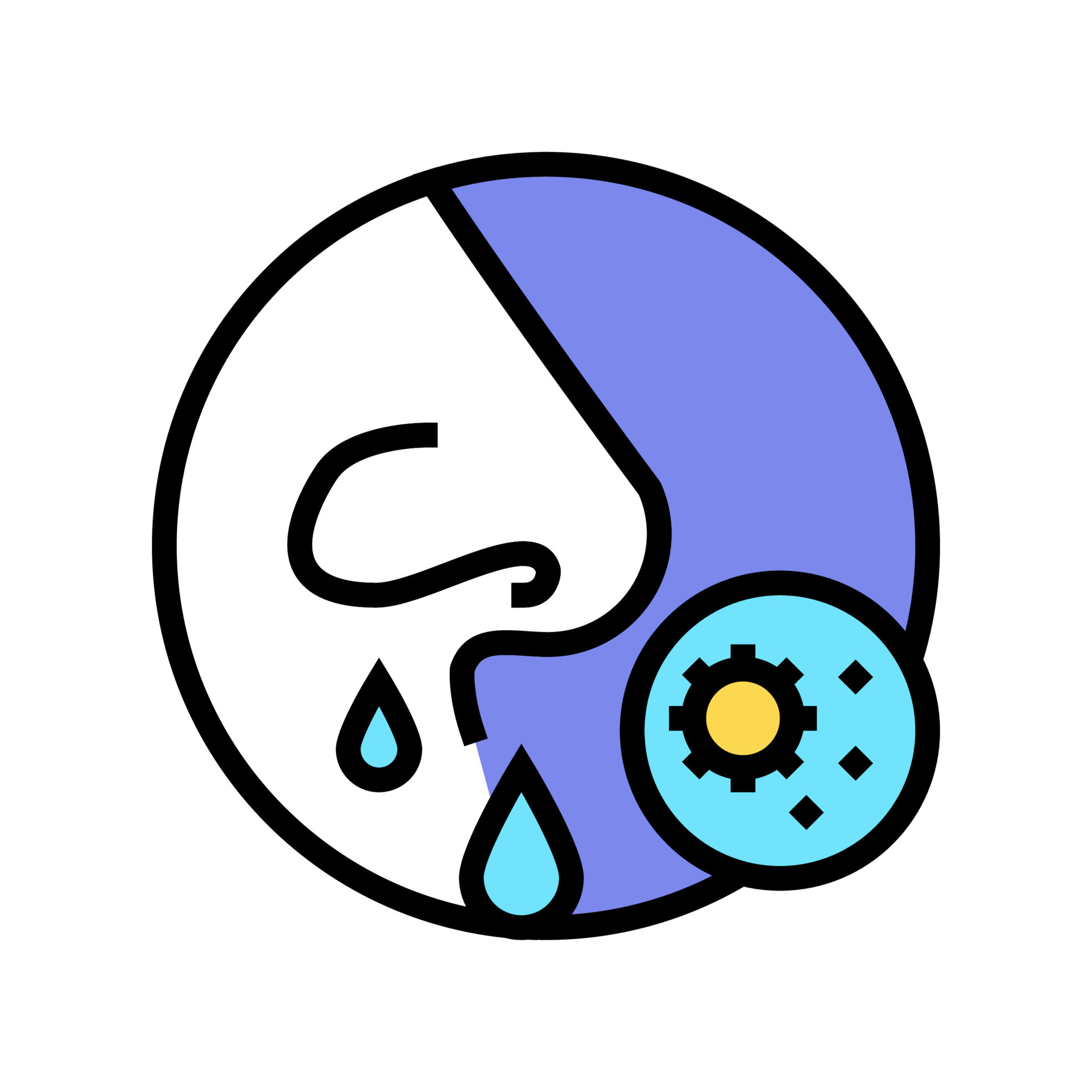 running nose color icon vector illustration 10313401 Vector Art at Vecteezy