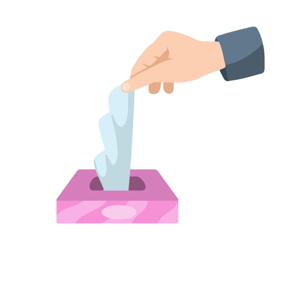 Open Wet Wipes or Tissues in package. Napkin pack. vector