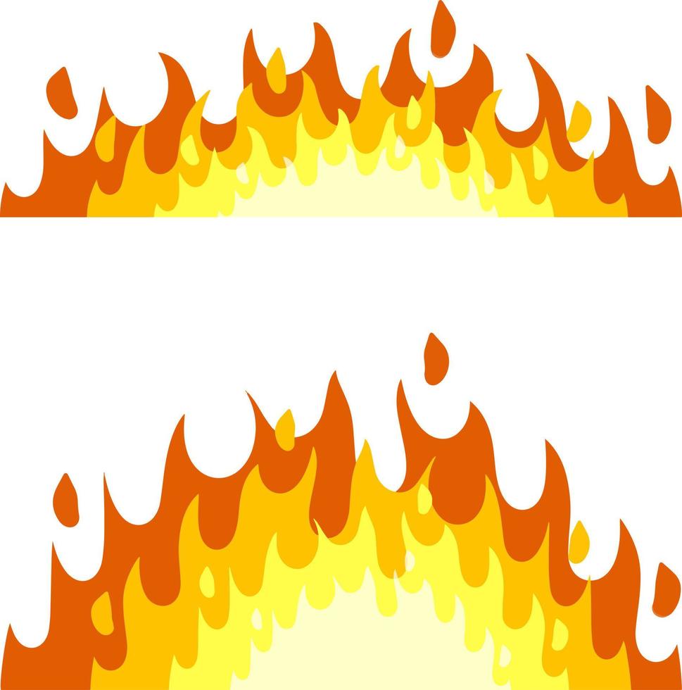 conjunto de llama roja. elemento de fuego. parte de la hoguera con el calor. vector