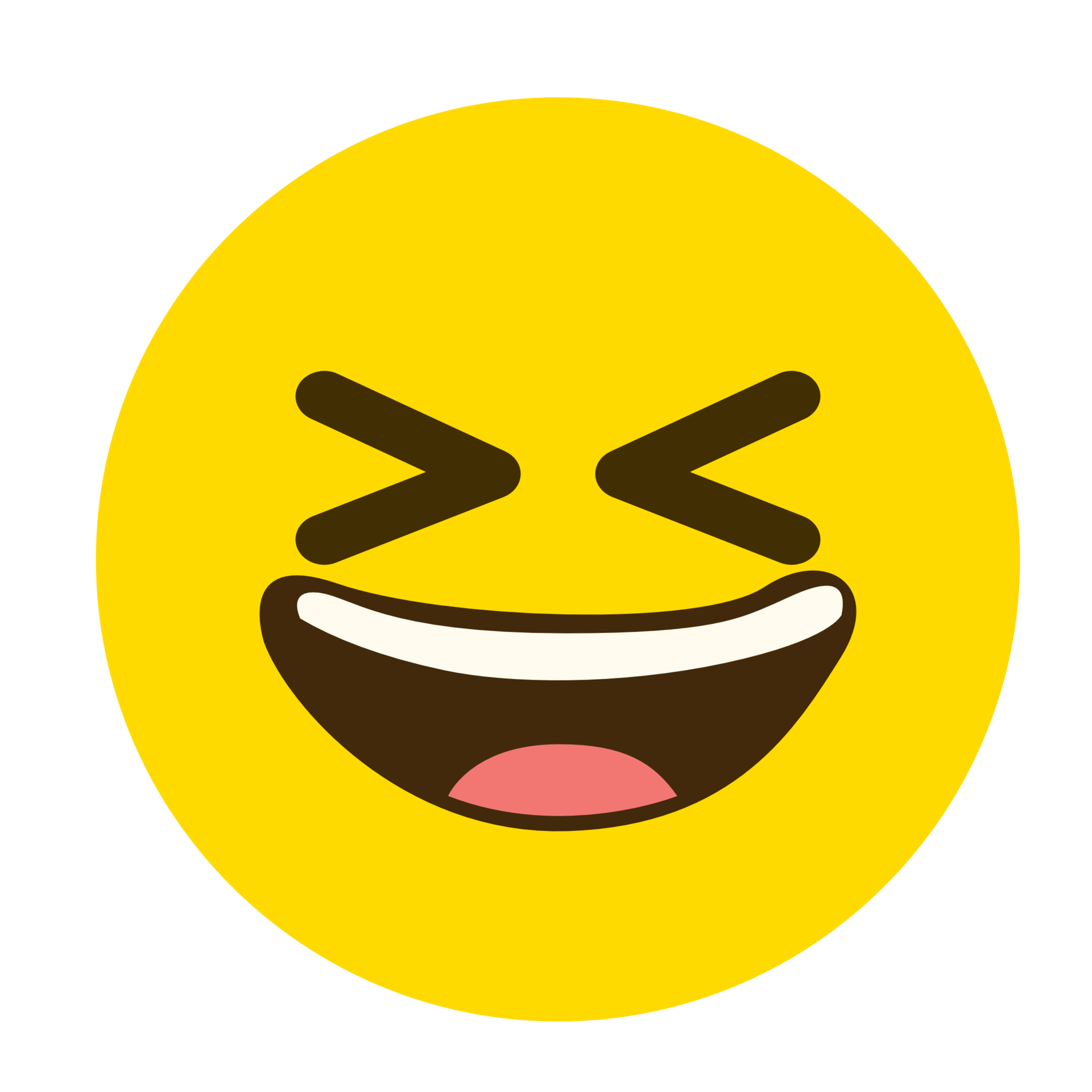 Laughing Happy Fun Eyes Closed Laughter Face Emoji Flat Icon ...