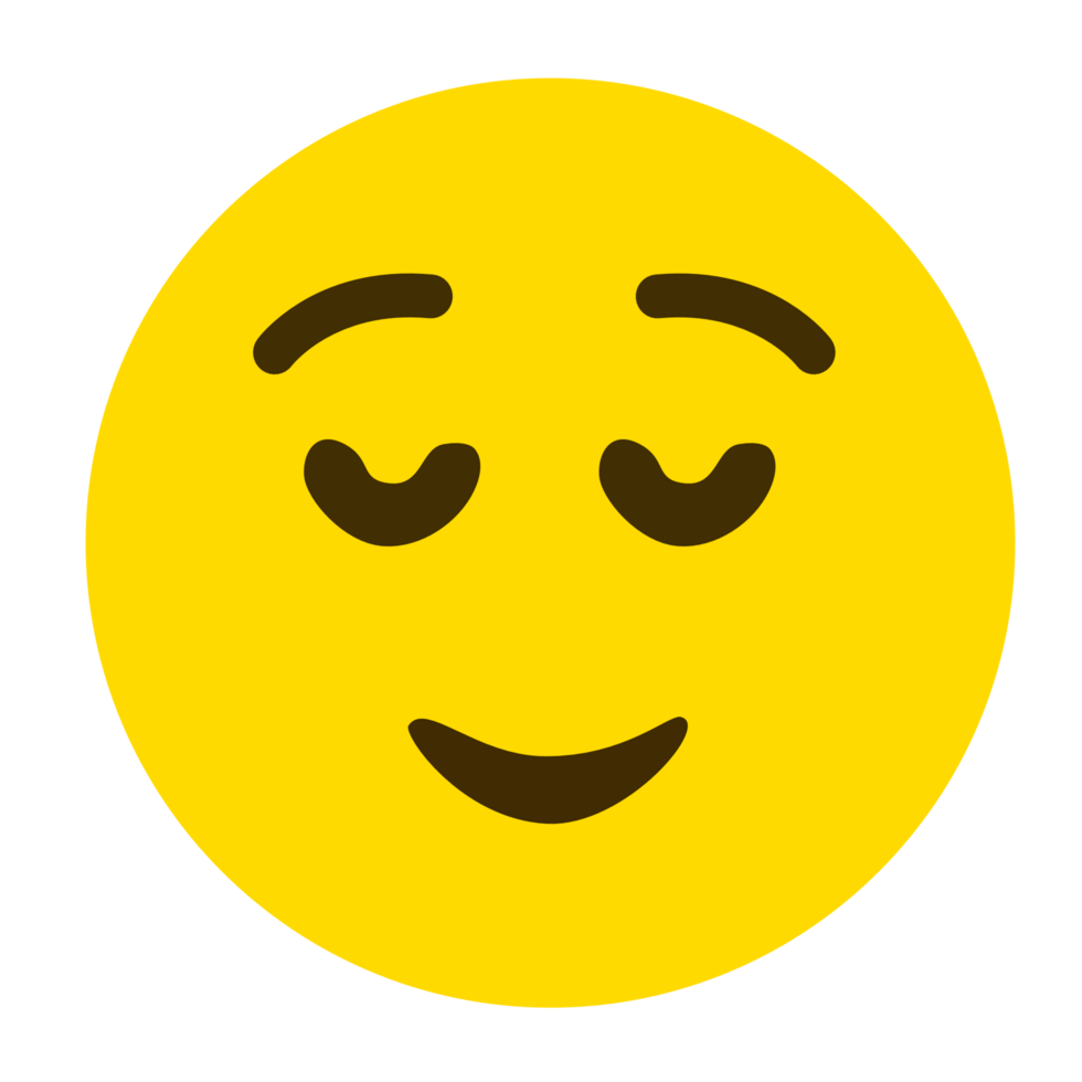 emoji känns bekväm glad png-fil png