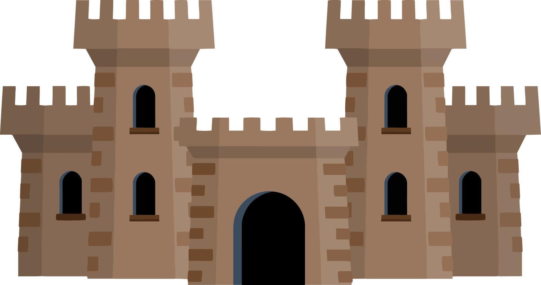 Medieval European stone castle. vector