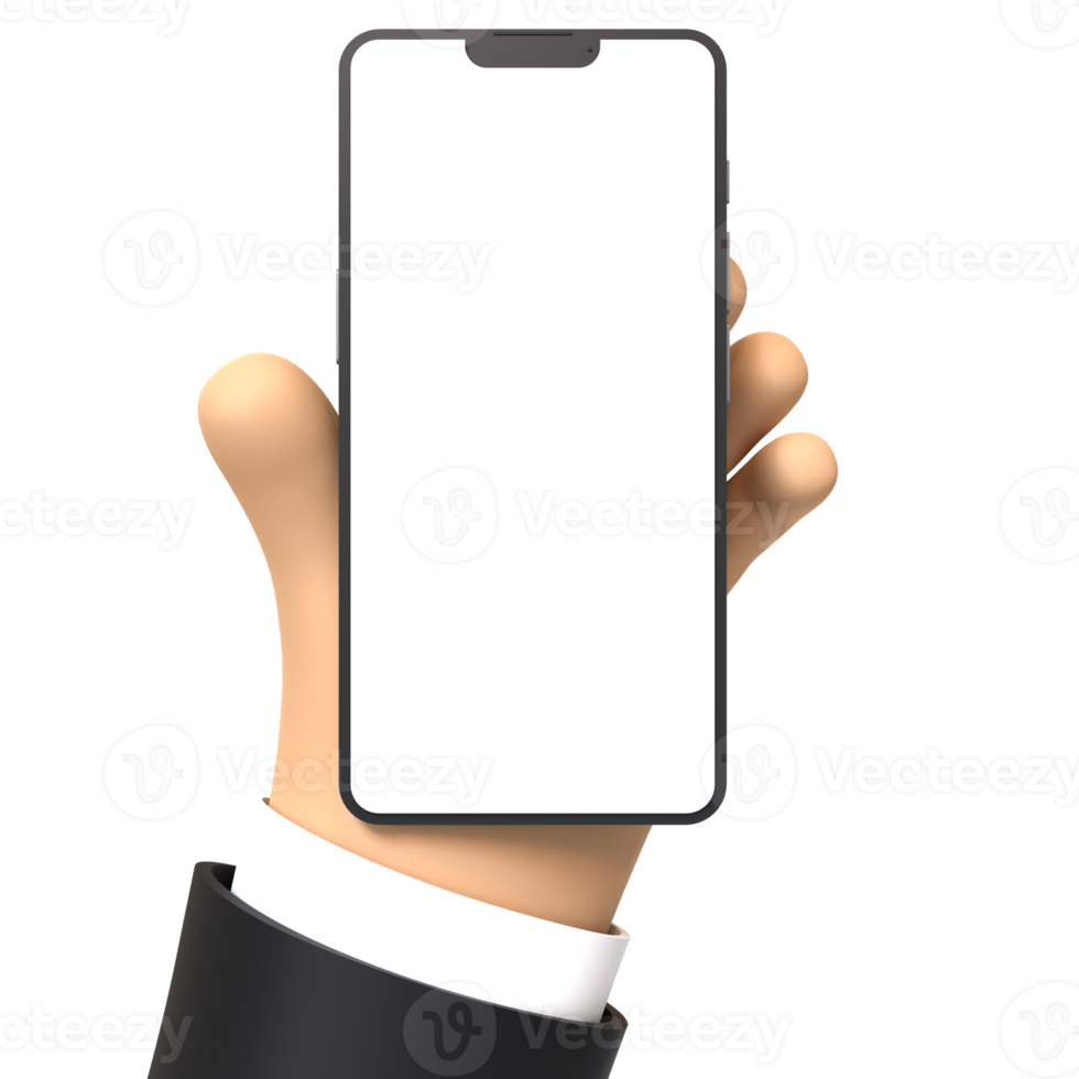 Tablet Touch Hand Gesture 3D rendering isolated on transparent background. Ui UX icon design web and app trend png