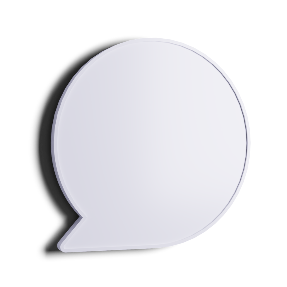 chat bolla rendering 3d isolato su sfondo trasparente. ui ux icona design web e tendenza delle app png