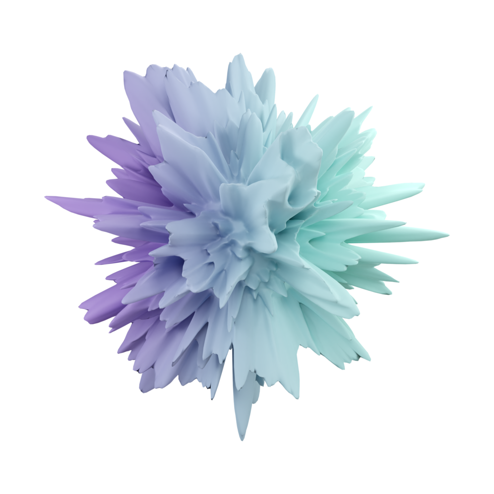 Explode Shape 3D rendering isolated on transparent background. Ui UX icon design web and app trend png