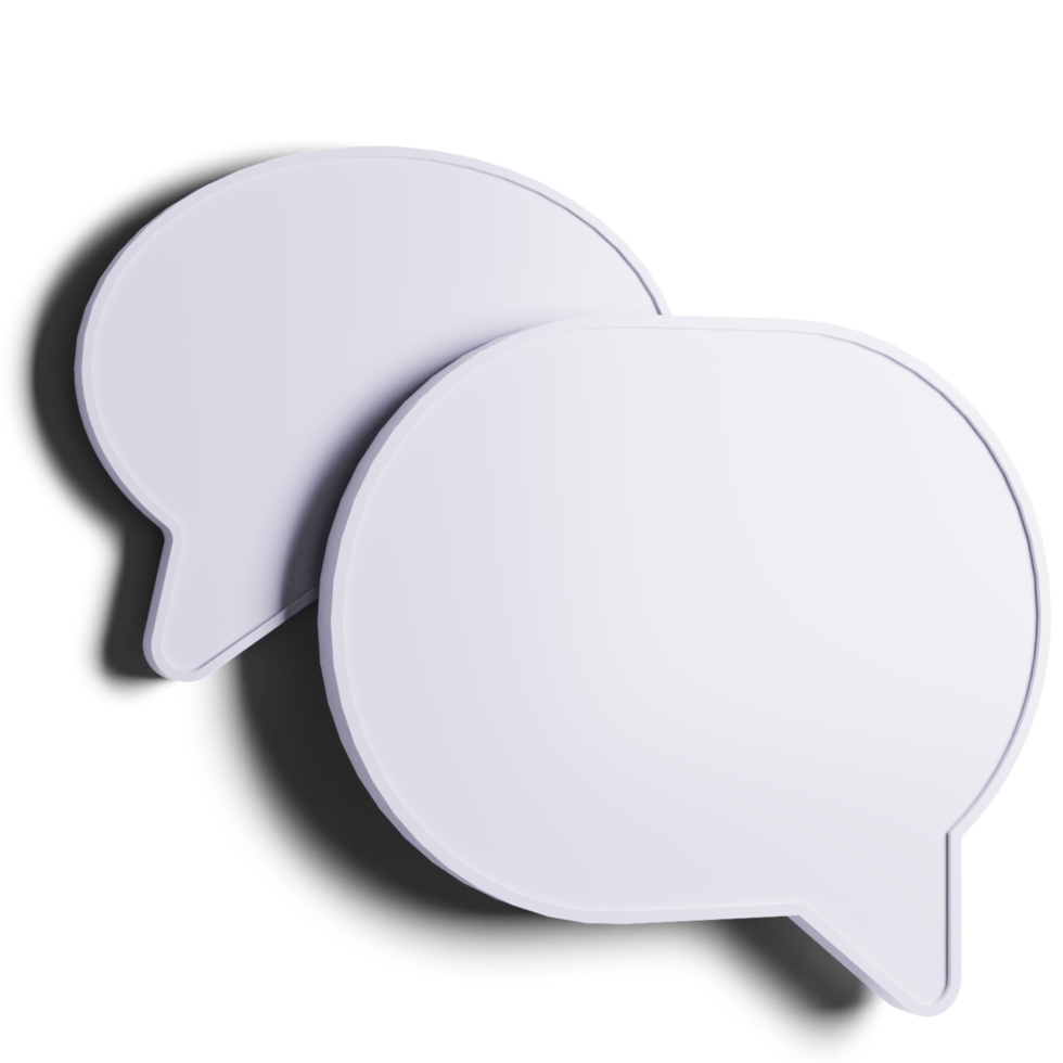 Chat Bubble 3D rendering isolated on transparent background. Ui UX icon design web and app trend png