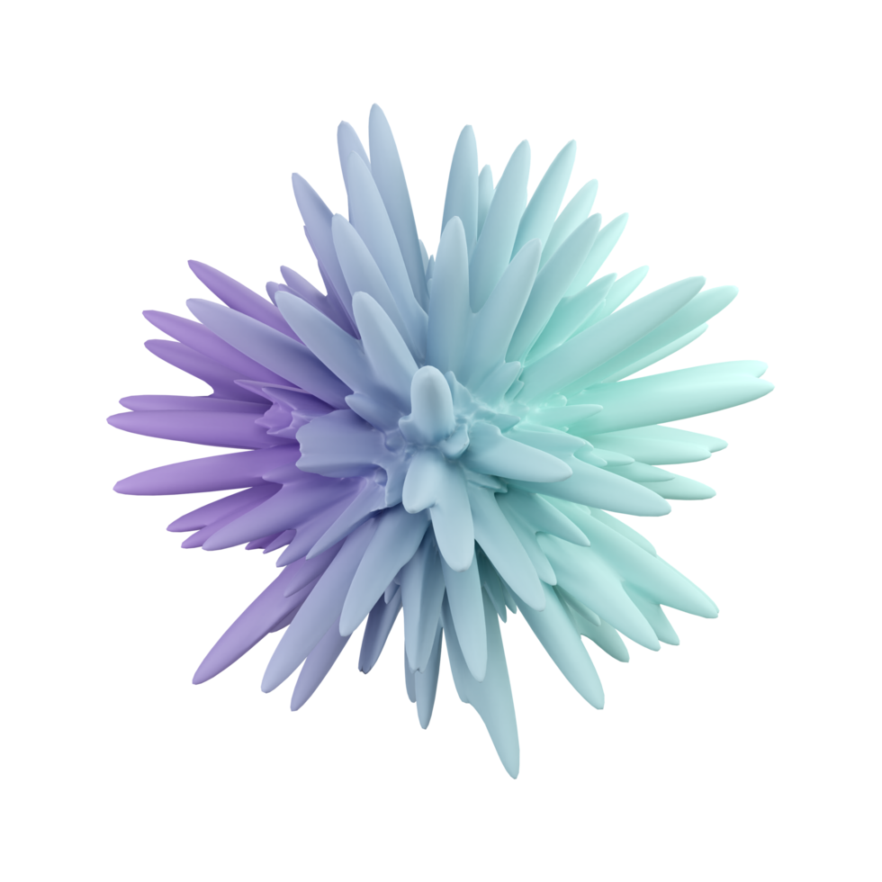 Explode Shape 3D rendering isolated on transparent background. Ui UX icon design web and app trend png