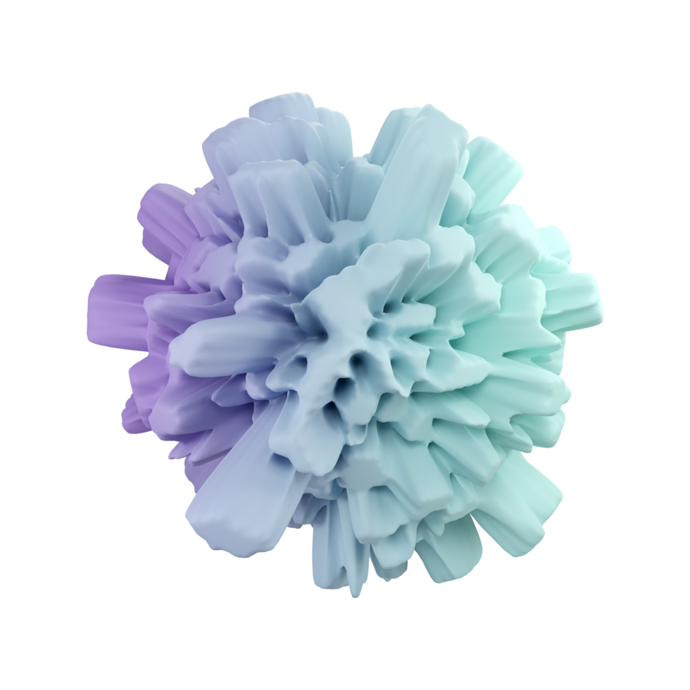 Explode Shape 3D rendering isolated on transparent background. Ui UX icon design web and app trend png