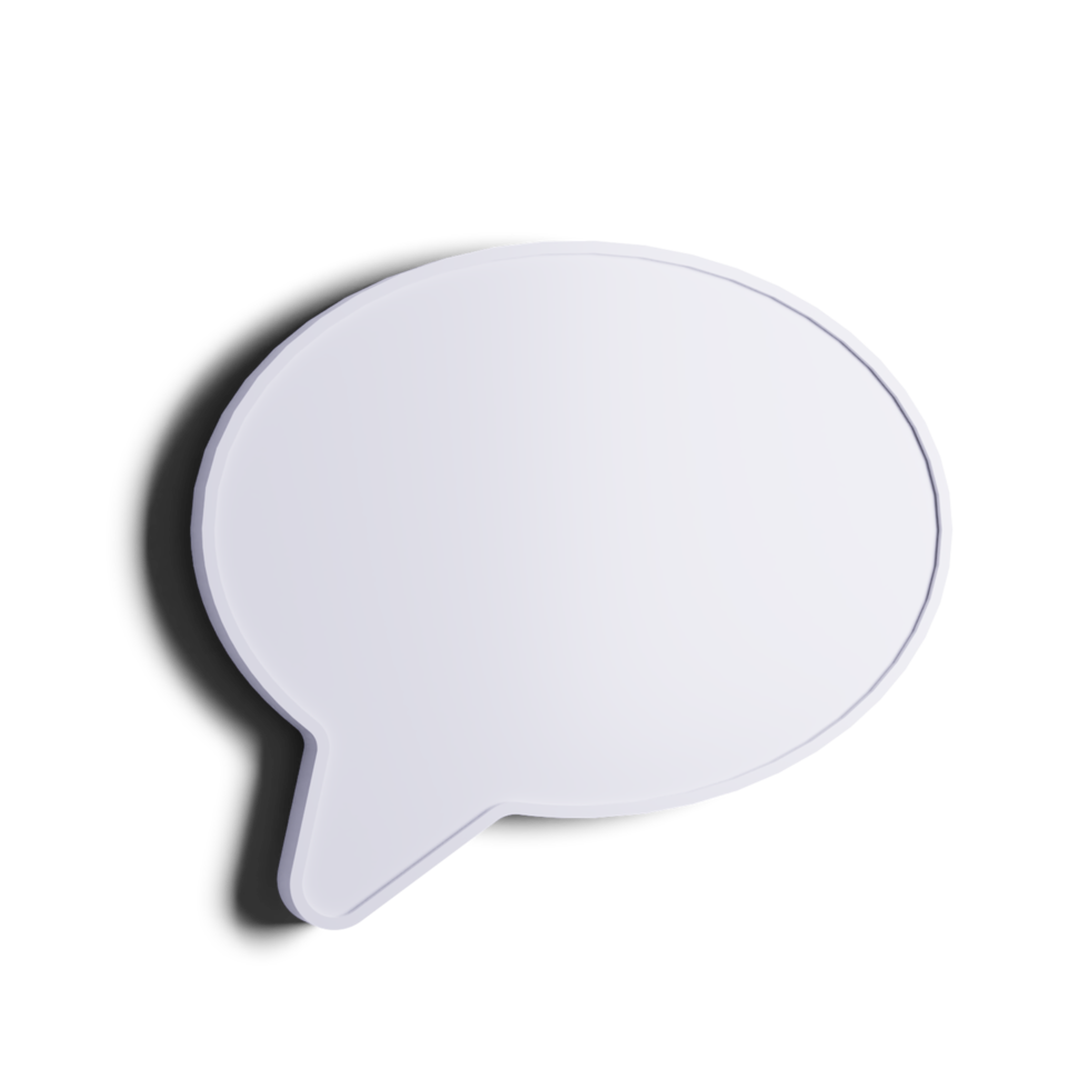 chat bubble 3D-rendering geïsoleerd op transparante achtergrond. ui ux pictogram ontwerp web- en app-trend png