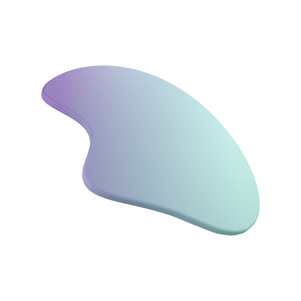 Wavy Visual Abstract 3D rendering isolated on transparent background. Ui UX icon design web and app trend png