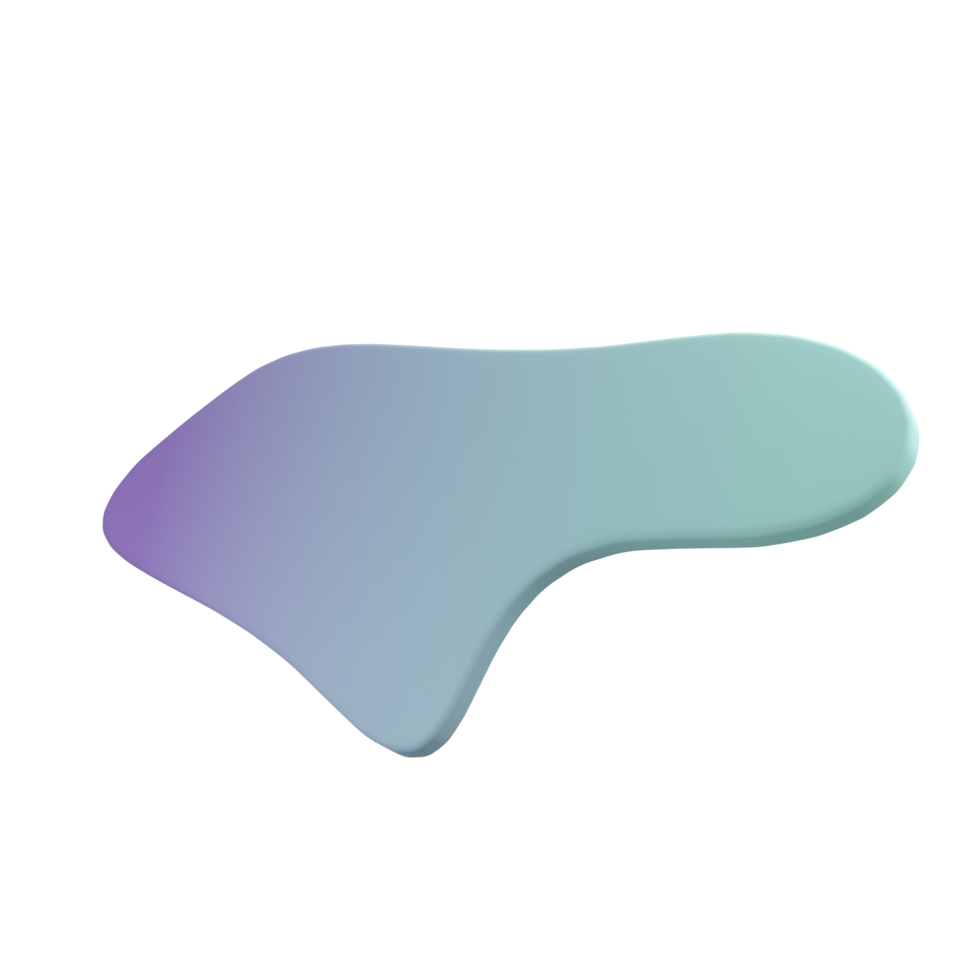 Wavy Visual Abstract 3D rendering isolated on transparent background. Ui UX icon design web and app trend png