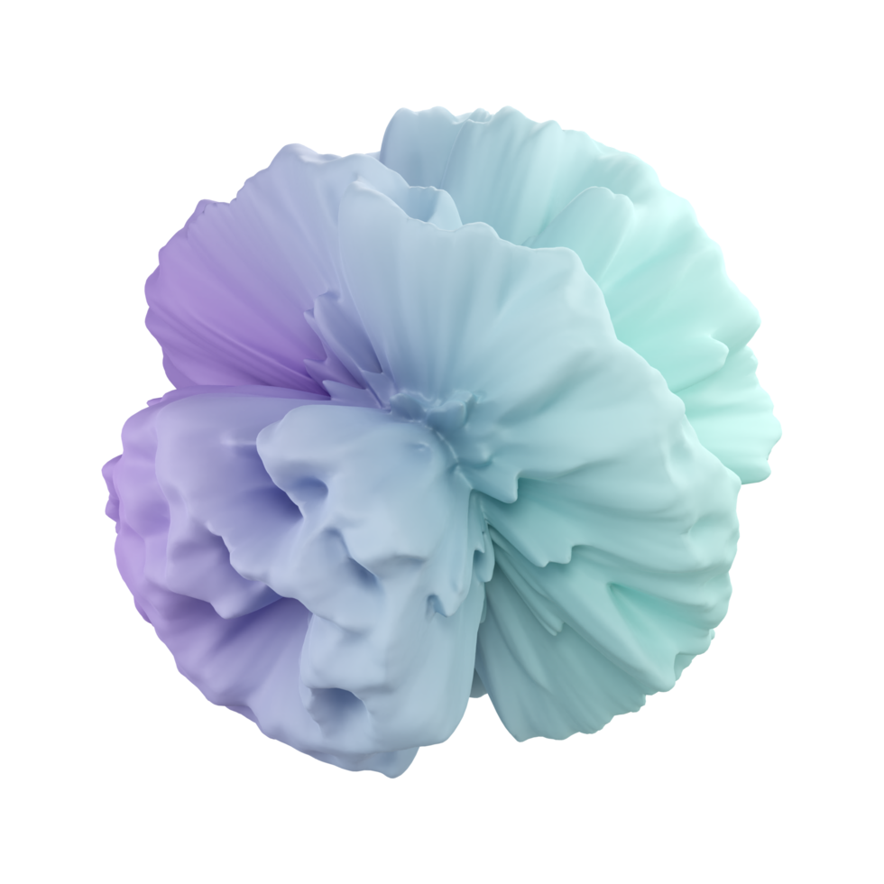 Explosionsform 3D-Rendering isoliert auf transparentem Hintergrund. ui ux icon design web- und app-trend png