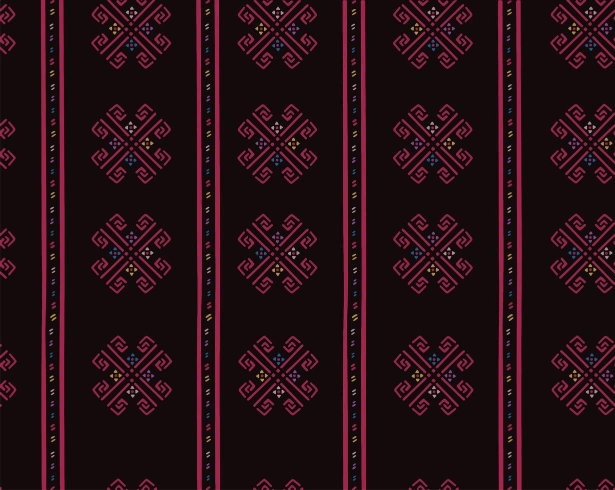 Diamond square shape seamless ethnic pattern. Red ,black and white colors. Design for fabric pattern ,gift paper and tablecloth. Vector illustration