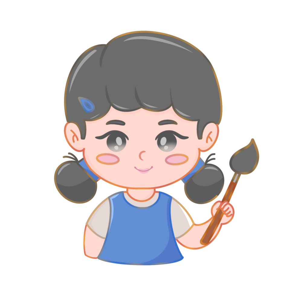 Cute girl emoji pallete png