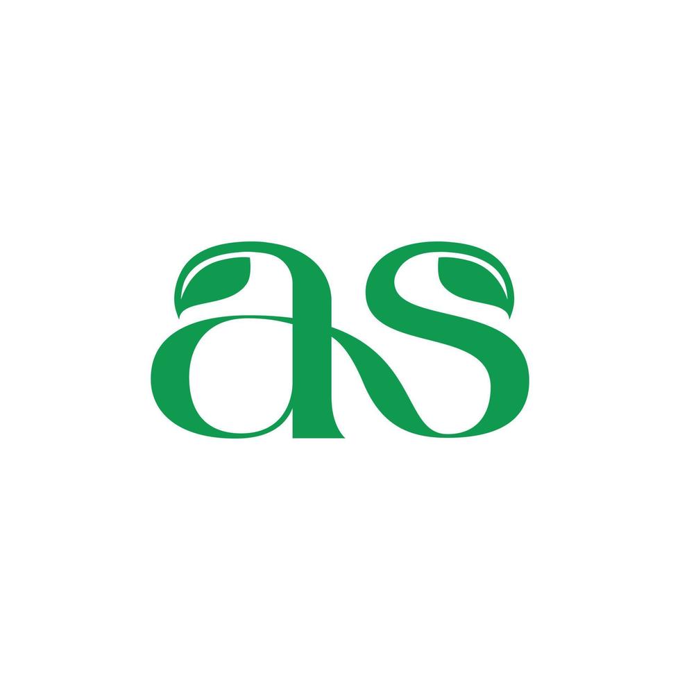 AS Green Logo Design vector