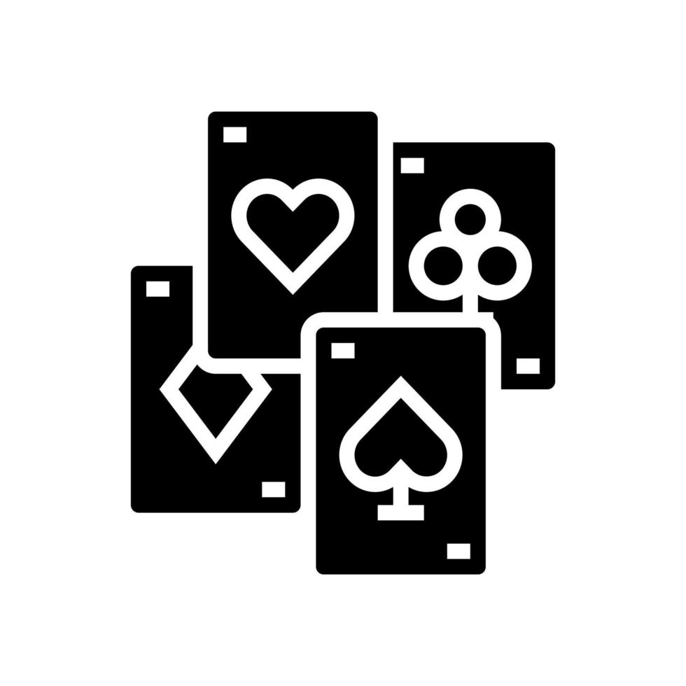 card magic glyph icon vector illustration