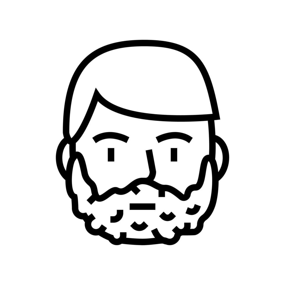 foam for shave on man face line icon vector illustration