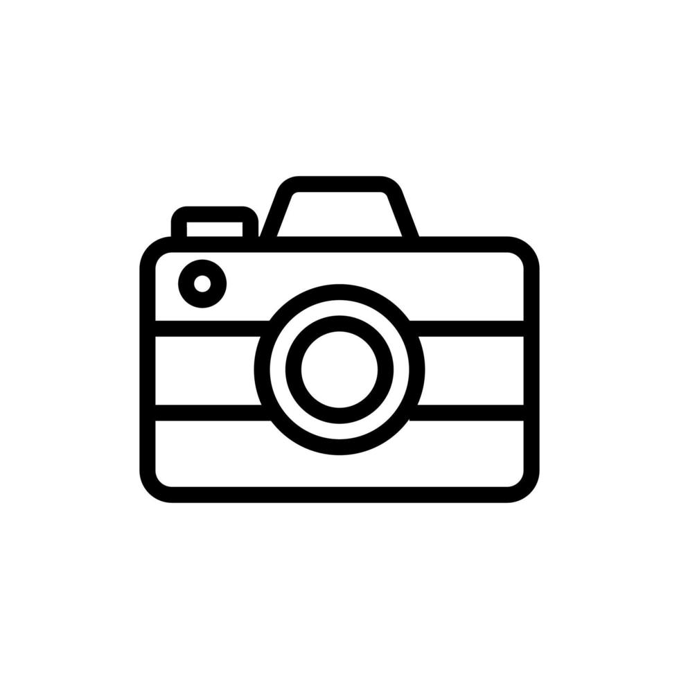 Camera icon vector. Isolated contour symbol illustration vector