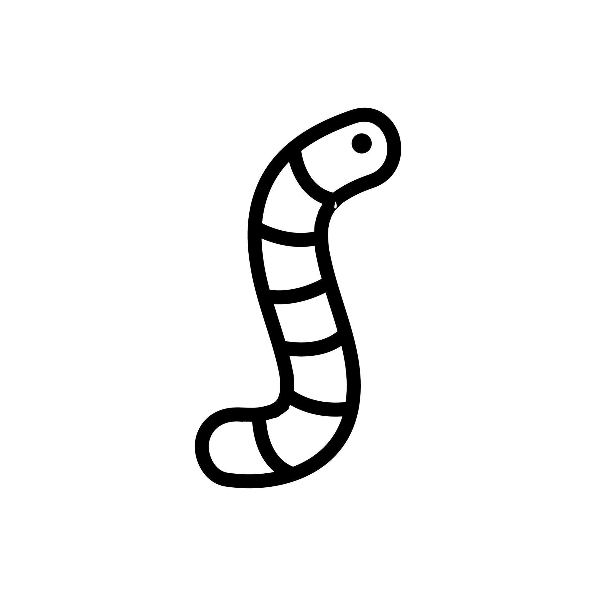 worm icon vector. Isolated contour symbol illustration 10314070 Vector