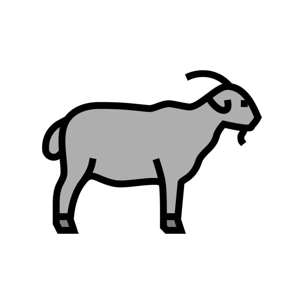 goat domestic animal color icon vector illustration