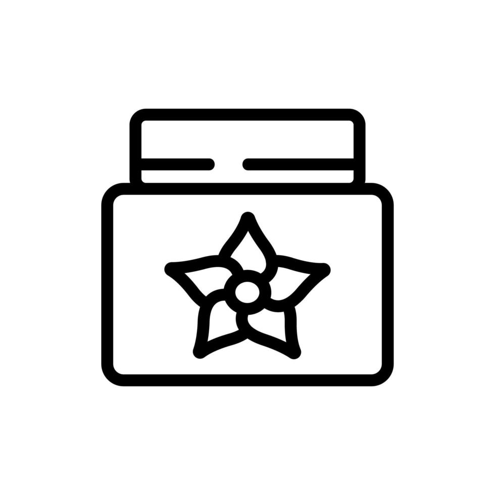 vanilla cream container icon vector outline illustration