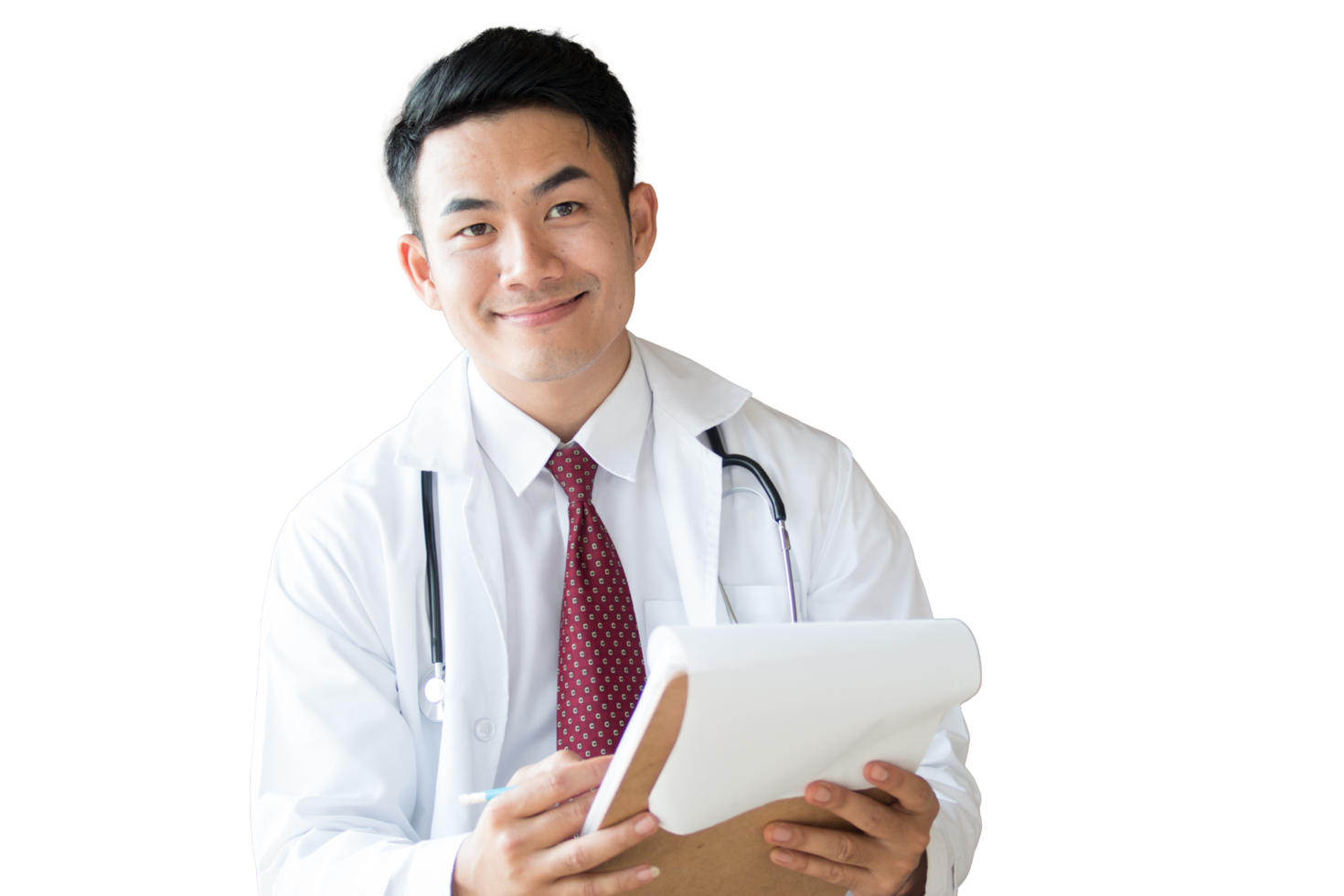 Doctor with a stethoscope in the hands png