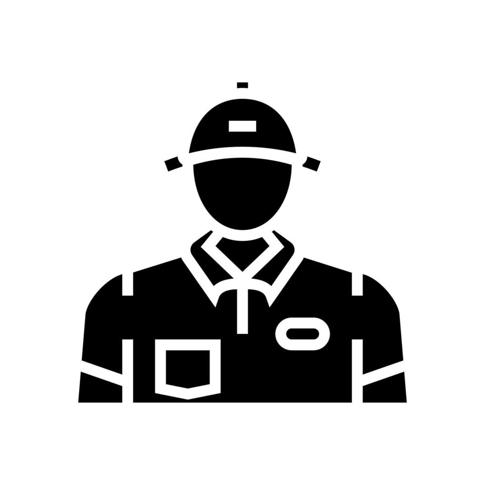 ilustración de vector de icono de glifo de jugador de golf