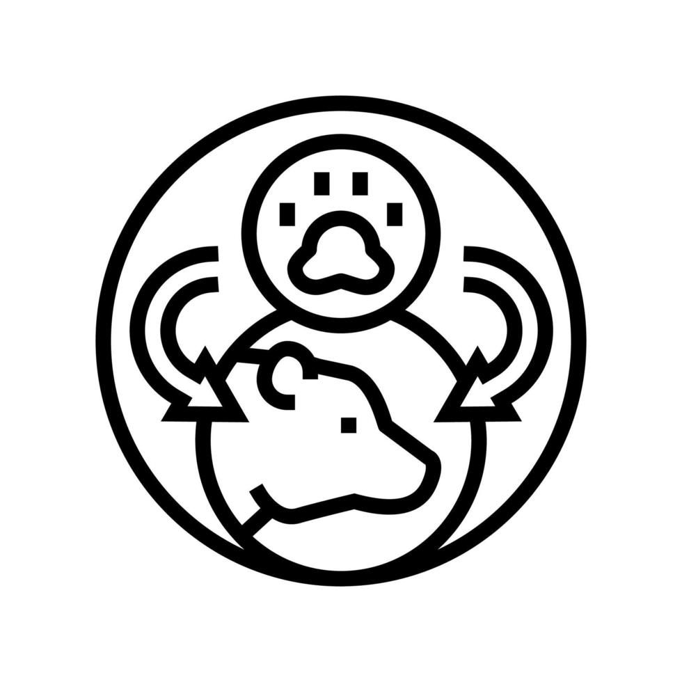 animal population ecology line icon vector illustration